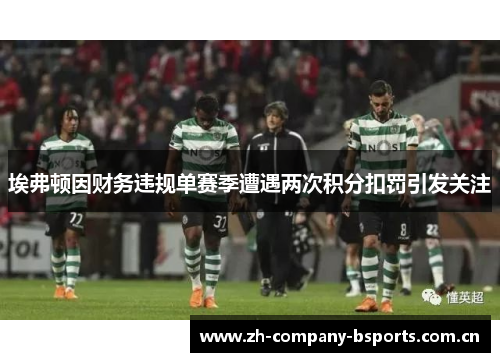 埃弗顿因财务违规单赛季遭遇两次积分扣罚引发关注